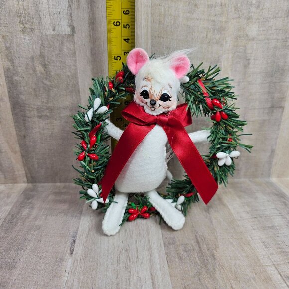 Annalee Evergreen Mouse Christmas Wreath 2017 Holiday Decor - Picture 5 of 5